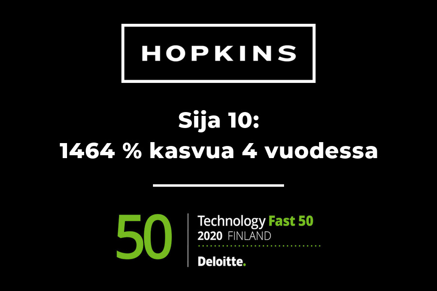 Deloitte Technology Fast50 -kasvuyritys: sija 10 vuonna 2021