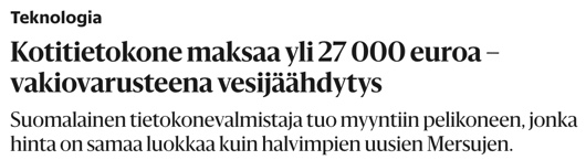 Yli 27 000 euron pelitietokone toimi Jimm's PC-Storelle linkkipyydyksenä.