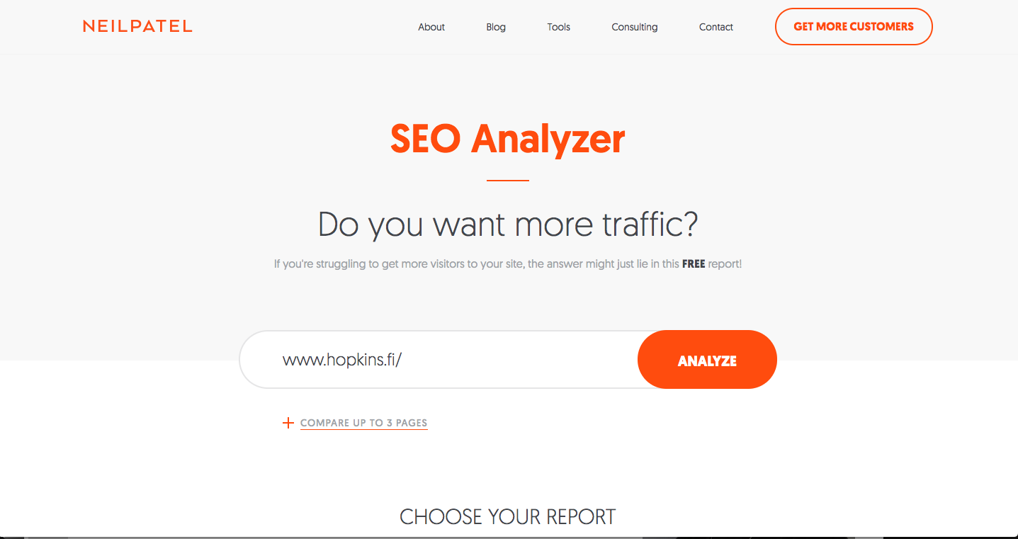 SEO Analyzer - ilmainen SEO-testi